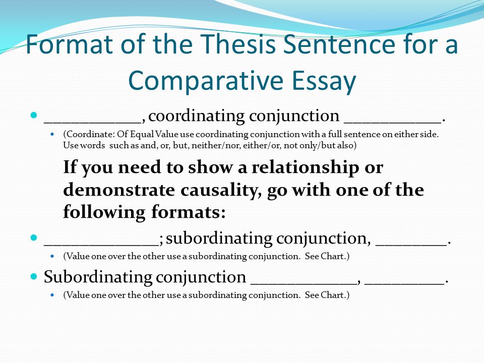 Compare Contrast Thesis Statement