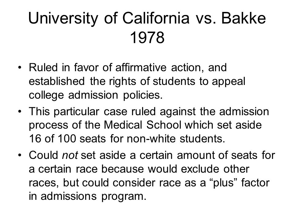 University of California vs.