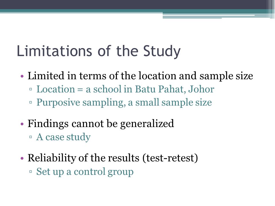 Scope And Limitation Thesis