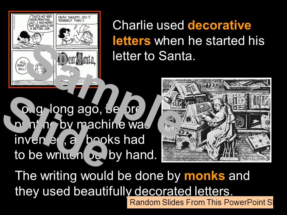 Charlie used decorative letters when he started his letter to Santa.