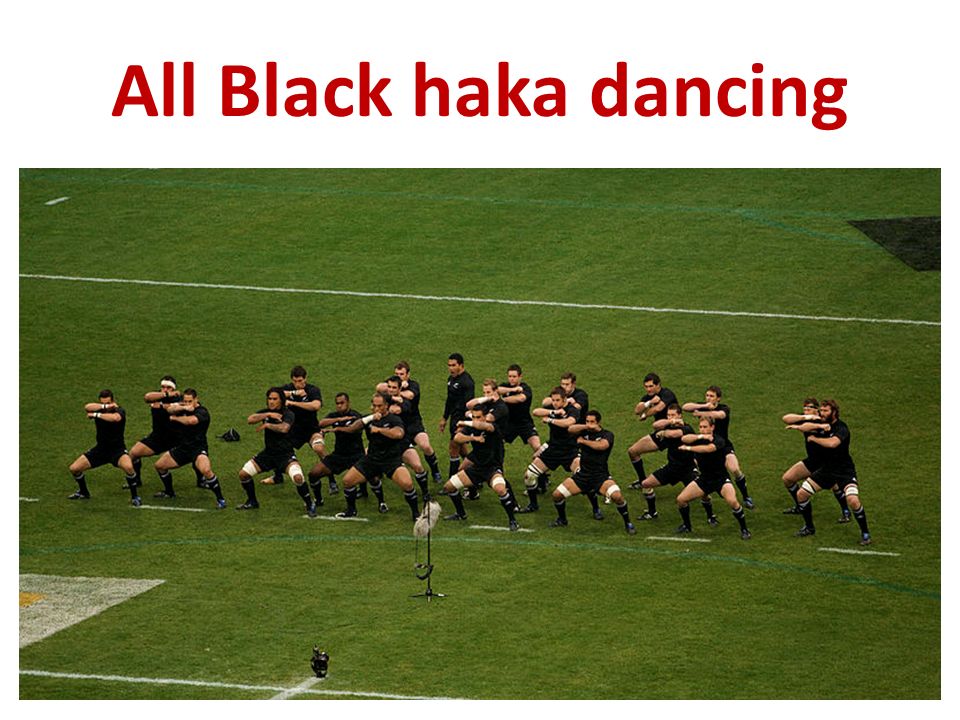 All Black haka dancing