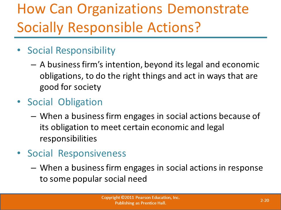 2-20 How Can Organizations Demonstrate Socially Responsible Actions.