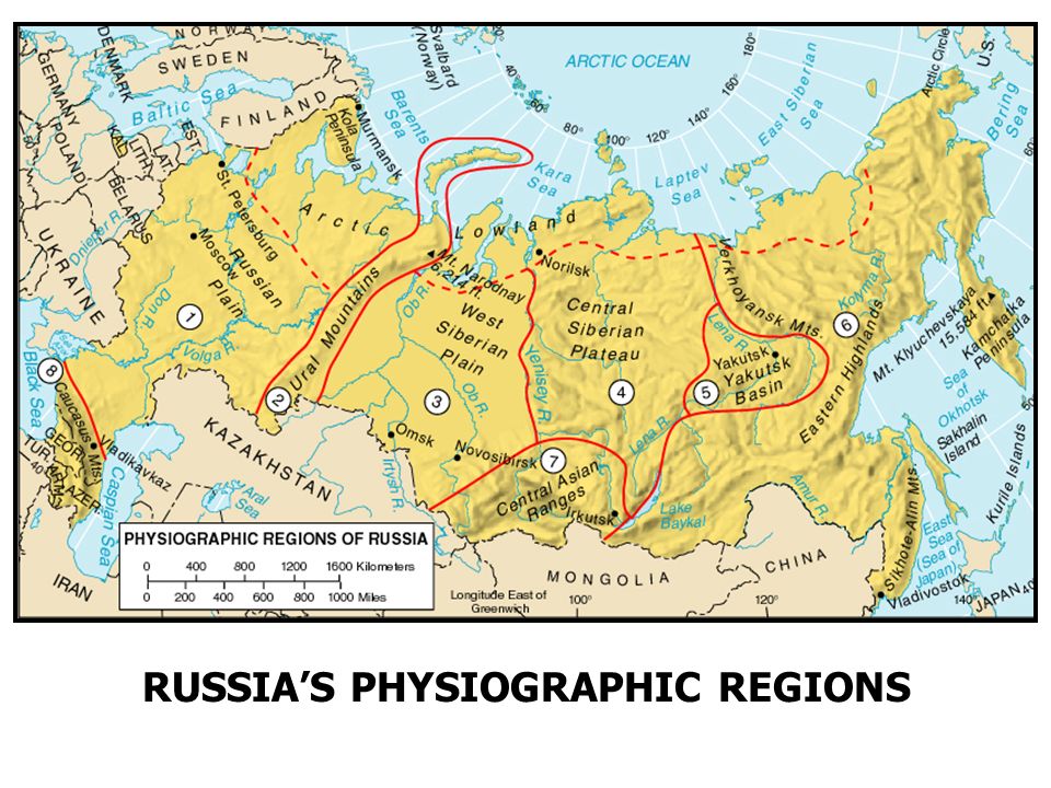 RUSSIA’S PHYSIOGRAPHIC REGIONS