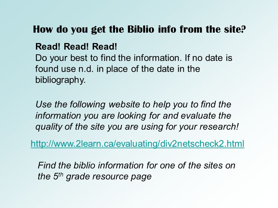 How do you get the Biblio info from the site.