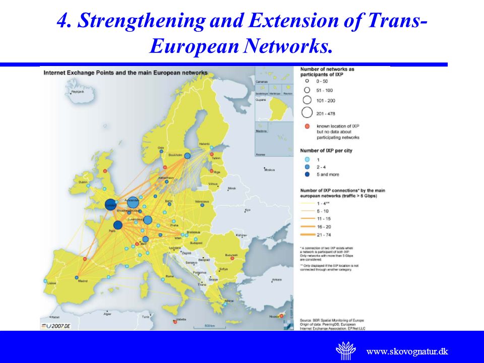 4. Strengthening and Extension of Trans- European Networks.