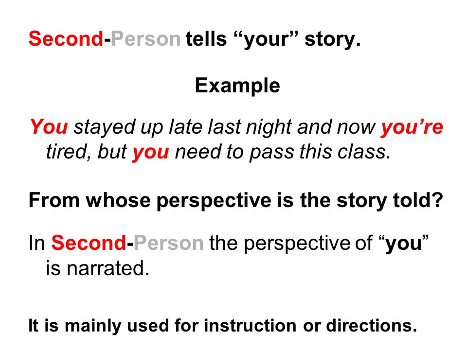 Second-Person tells your story.