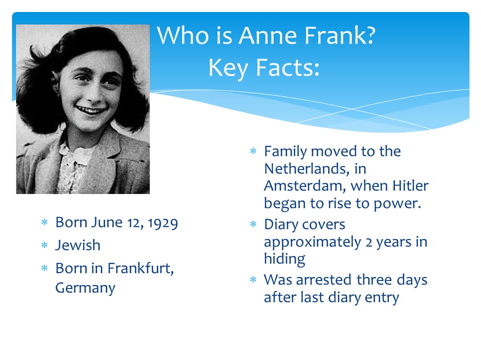 Who is Anne Frank.
