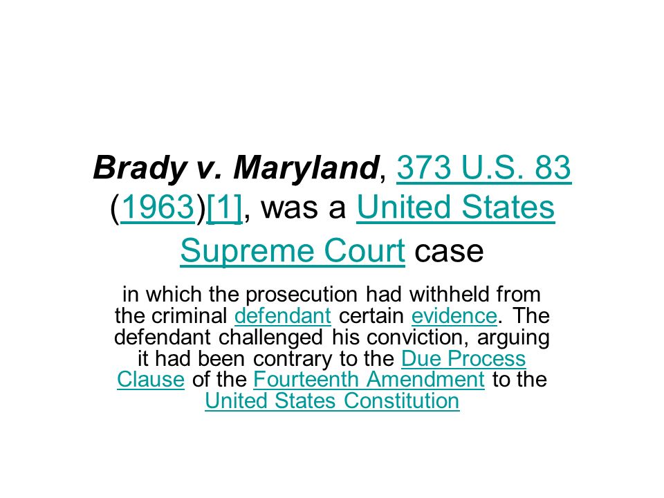 Brady vs. united states (supreme court case)- a description in simple words please...?