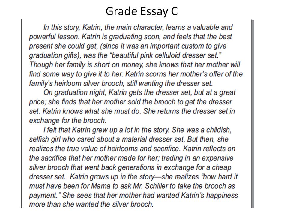 Grade Essay C