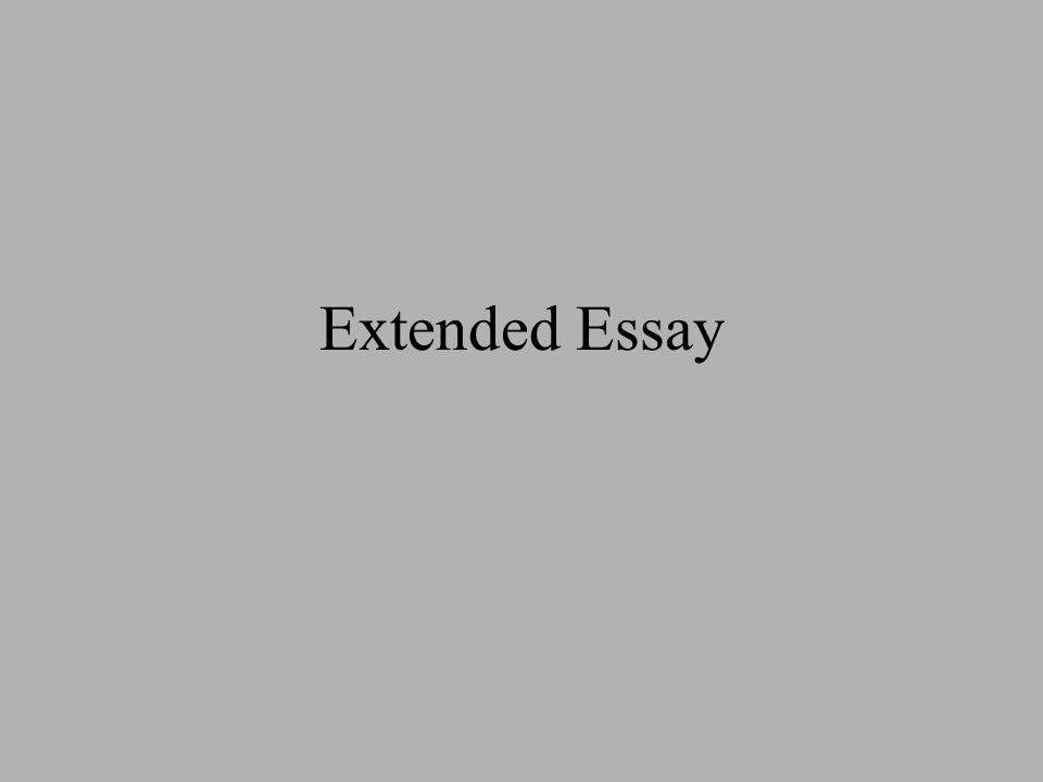 extended essay abstract