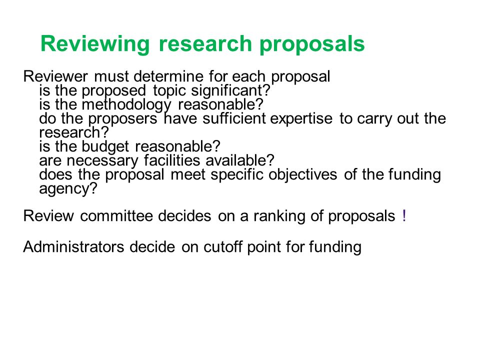 Research Paper Proposals