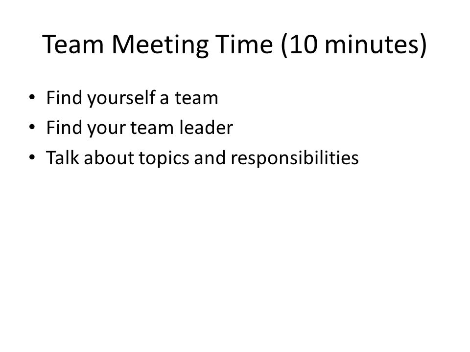 team meeting topics