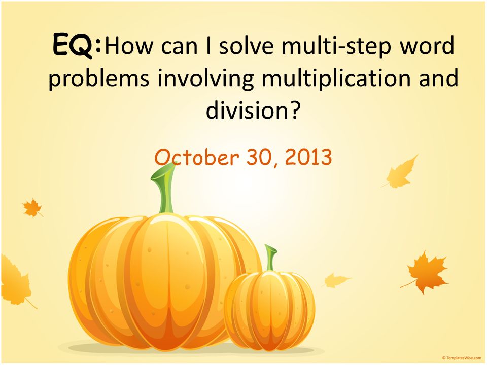 Solving Division Word Problems