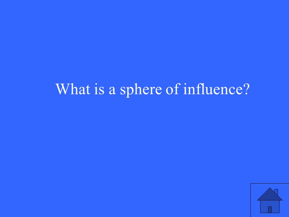 What is a sphere of influence