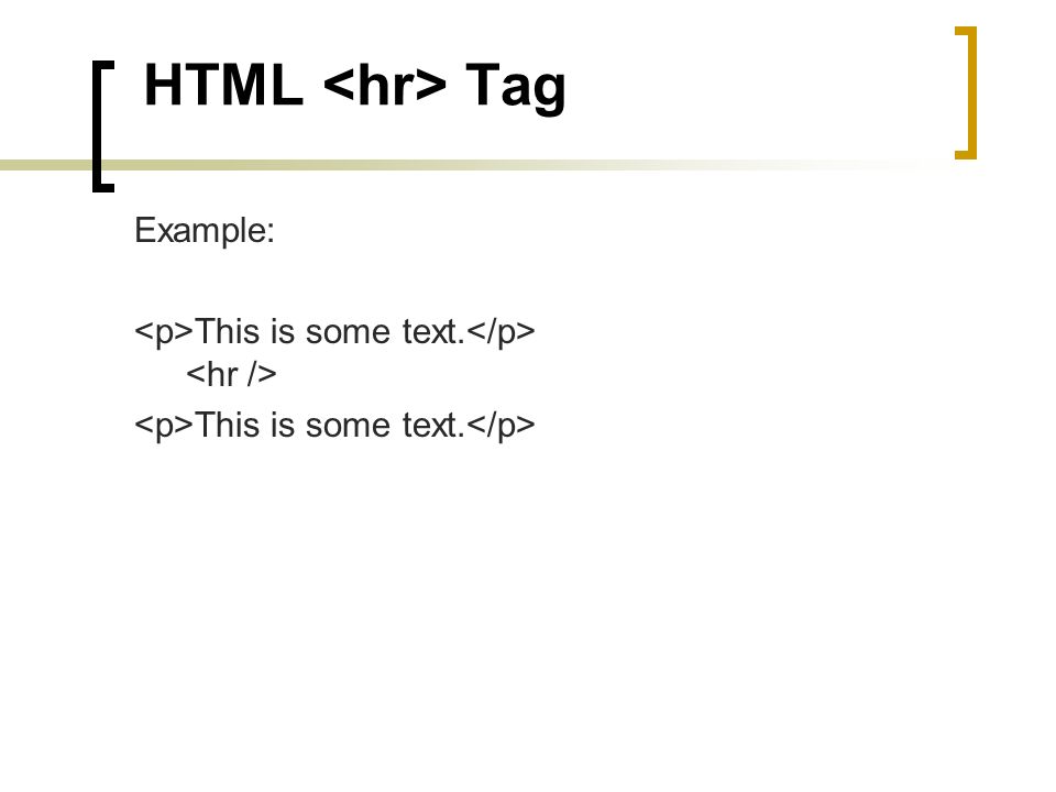 HTML Tag Example: This is some text.