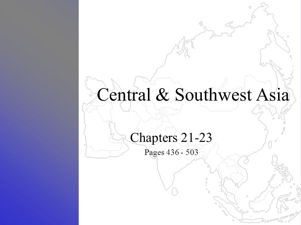 Central & Southwest Asia Chapters Pages