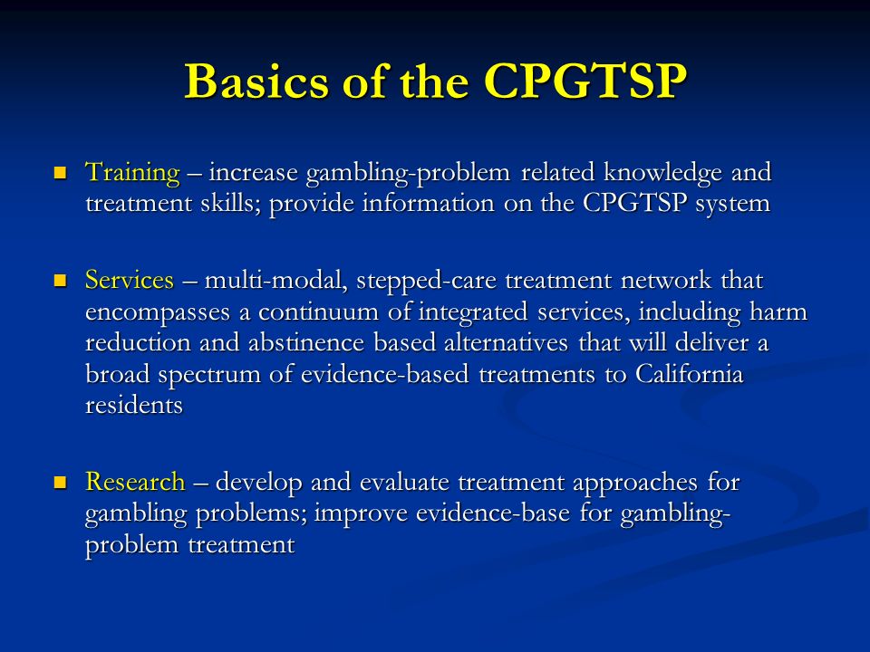 Ucla problem gambling training gambling traffic