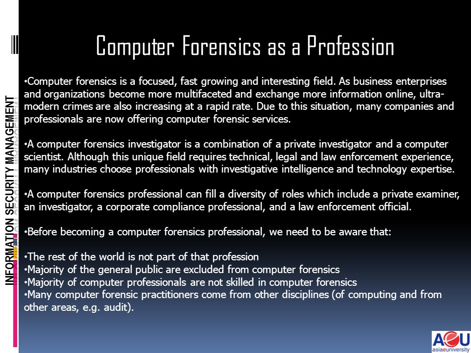 digital forensic computers forensic forensic models information technology essay Deb shinder outlines the skills, education, tools, and experience you will need to follow a career in computer forensics. digital forensic computers forensic forensic models information technology essay Deb shinder outlines the skills, education, tools, and experience you will need to follow a career in computer forensics.