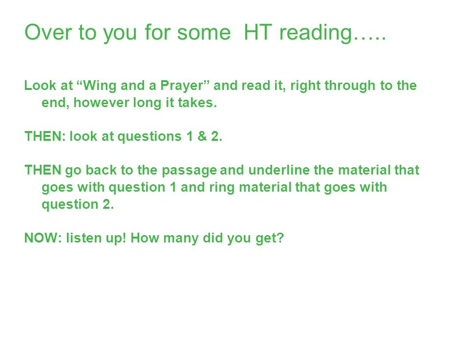 Over to you for some HT reading…..