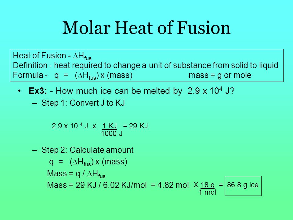 Enthalpy Of Fusion Water Equation Jennarocca Enthalpy Of Fusion Equation Talkchannels