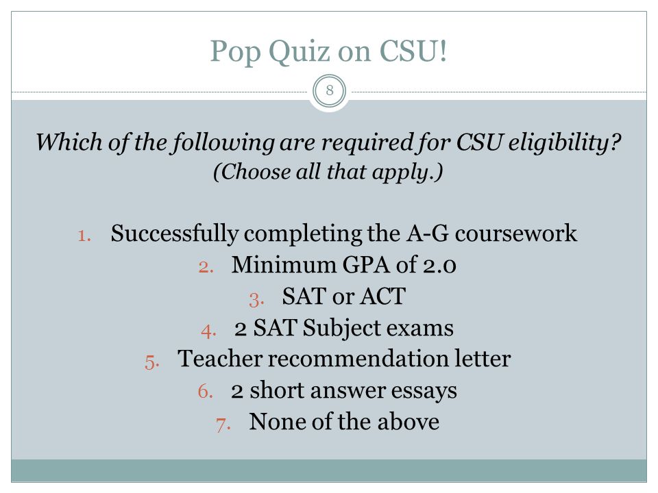 Csu Application Essay