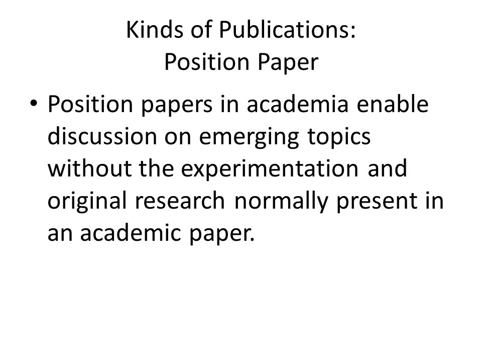 Topics for position research papers