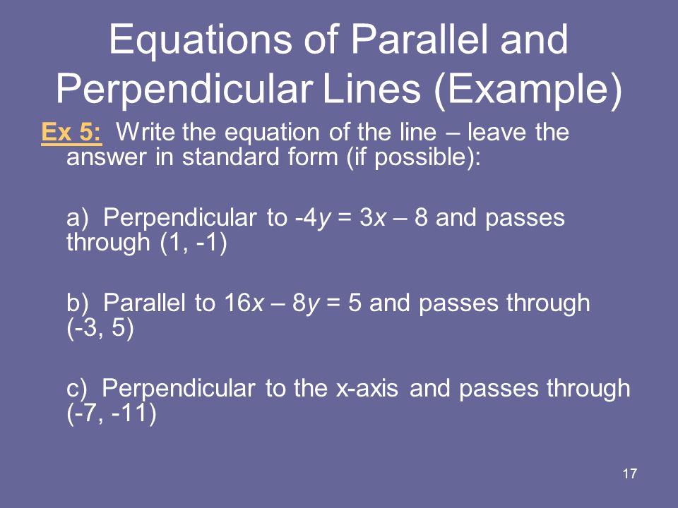 Writing Equations Of Parallel And Perpendicular Lines Worksheet Equations Of Parallel And Perpendicular Lines Worksheet Answers