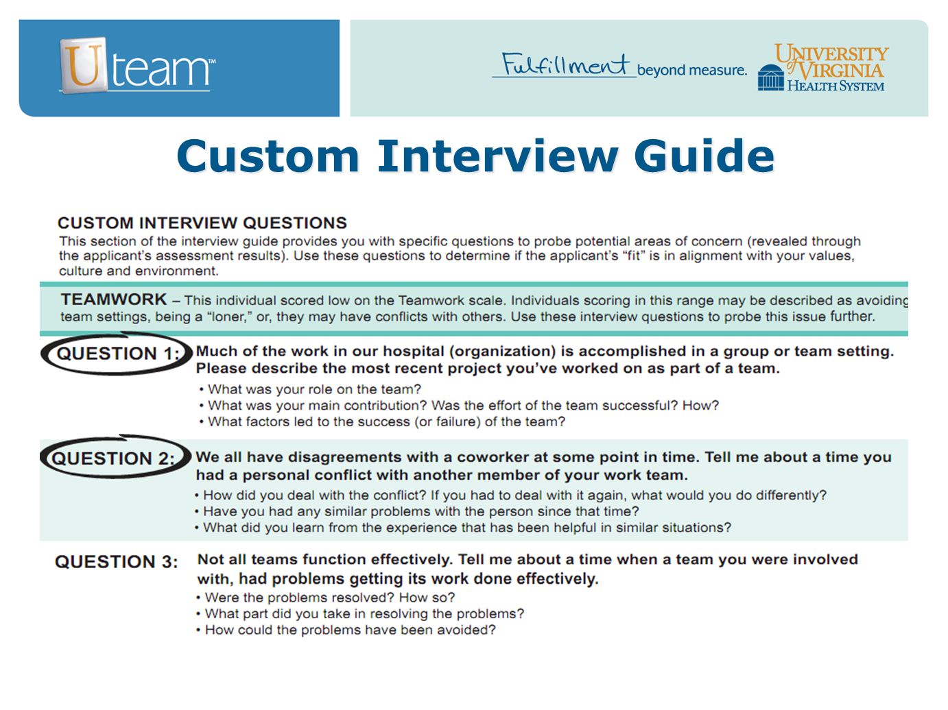 hospital interview questions
