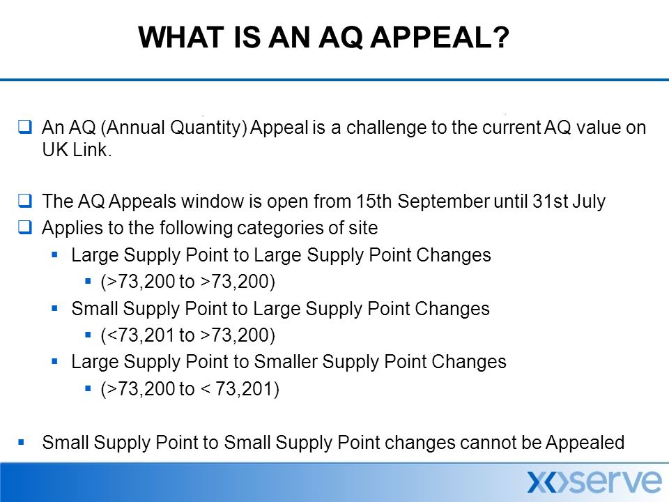 WHAT IS AN AQ APPEAL.