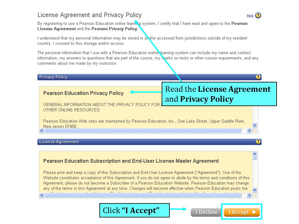 Click I Accept Read the License Agreement and Privacy Policy