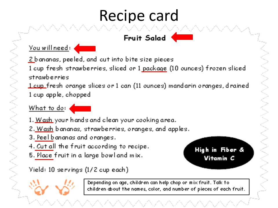 Recipe card
