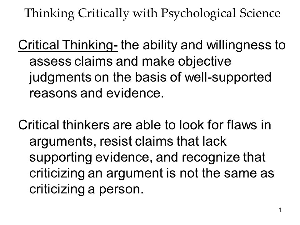 Critical thinking flaws in arguments