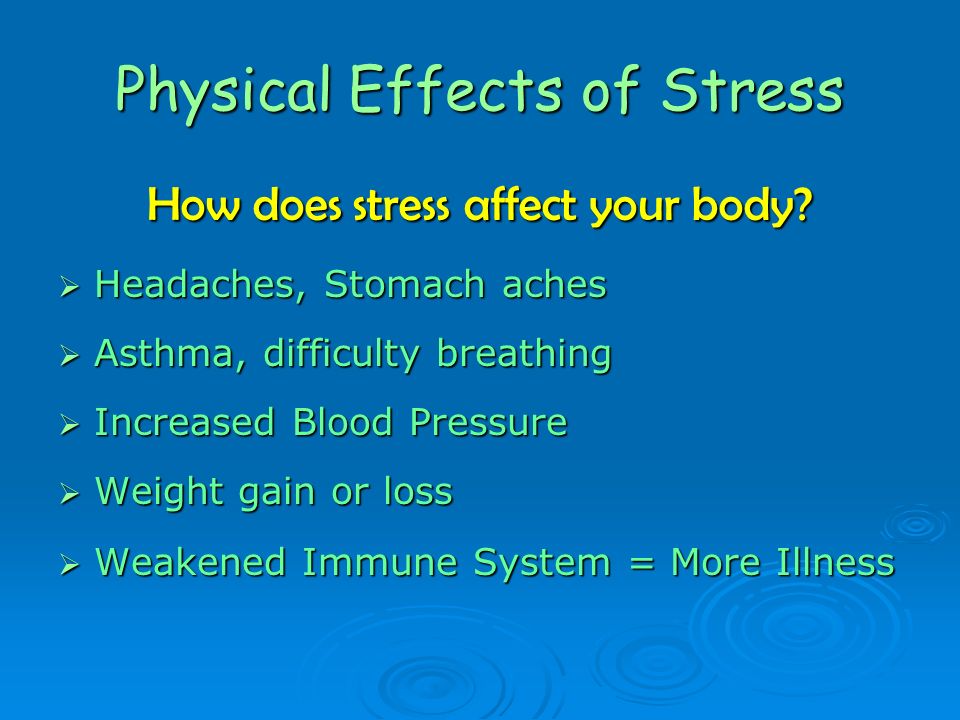 causes and effects of stress causes and effects of stress