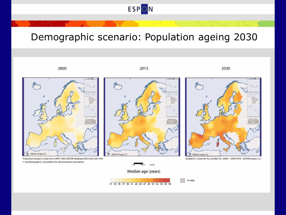 Demographic scenario: Population ageing 2030