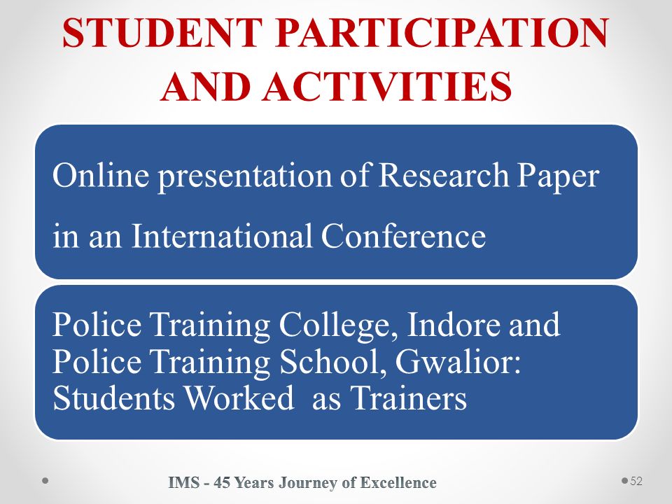Research paper online activities