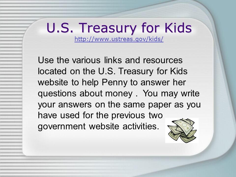 U.S. Treasury for Kids U.S.