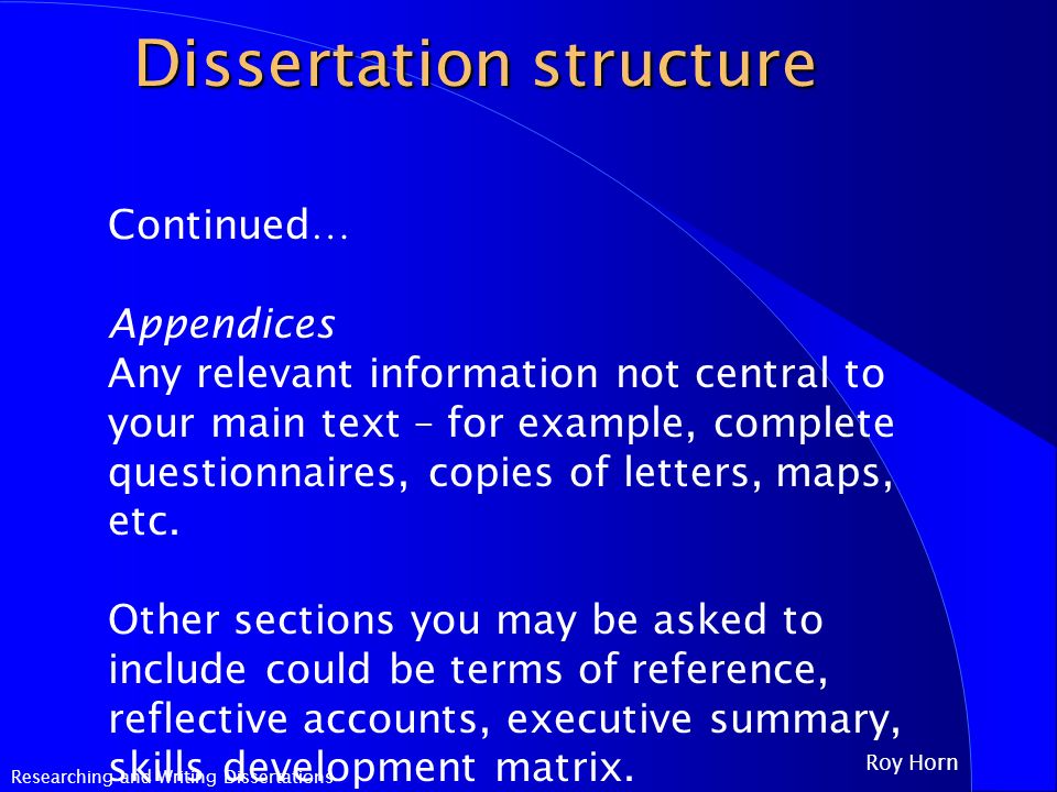 Reflective writing for dissertation