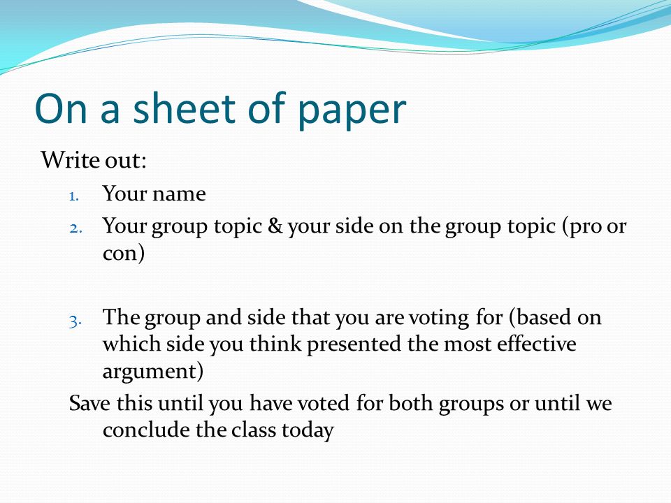 Research Paper Proposals