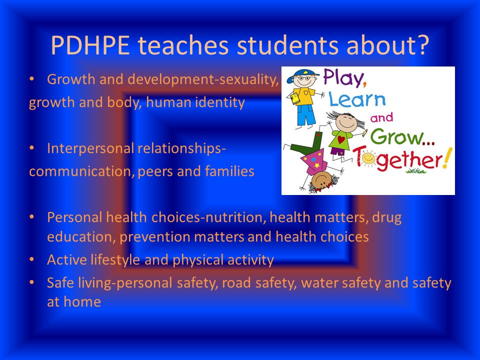 PDHPE teaches students about.