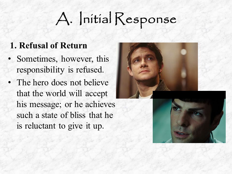 A.Initial Response 1. Refusal of Return Sometimes, however, this responsibility is refused.