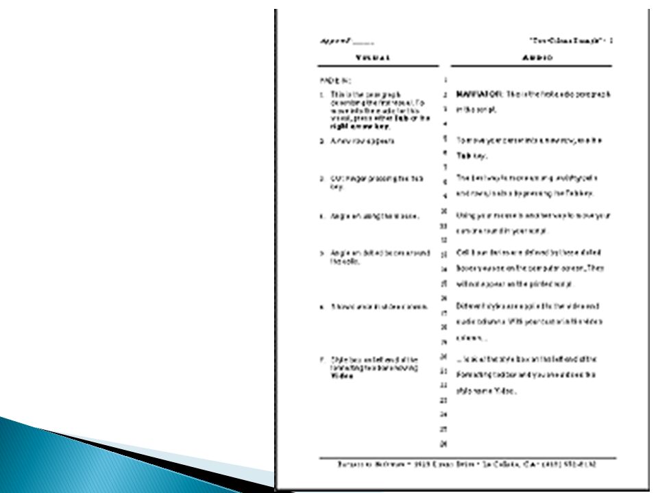 chapter 3 the script is one of the most important communication av script format