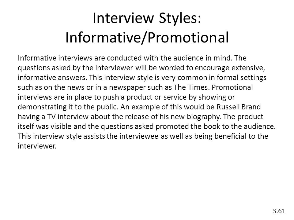 informative interview