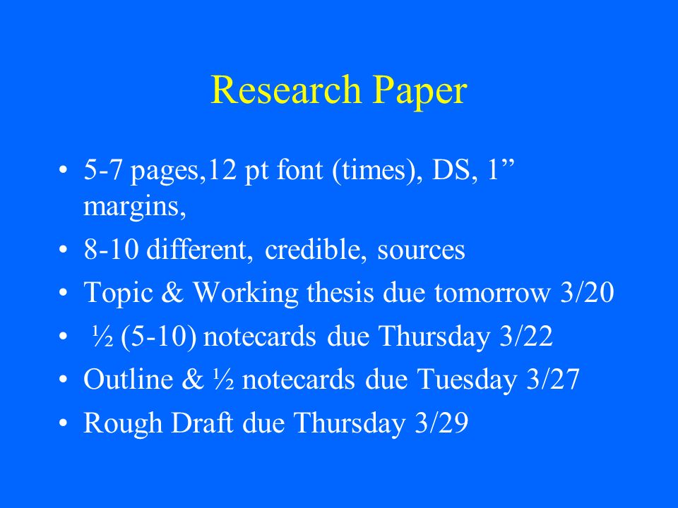 12 Page Research Paper