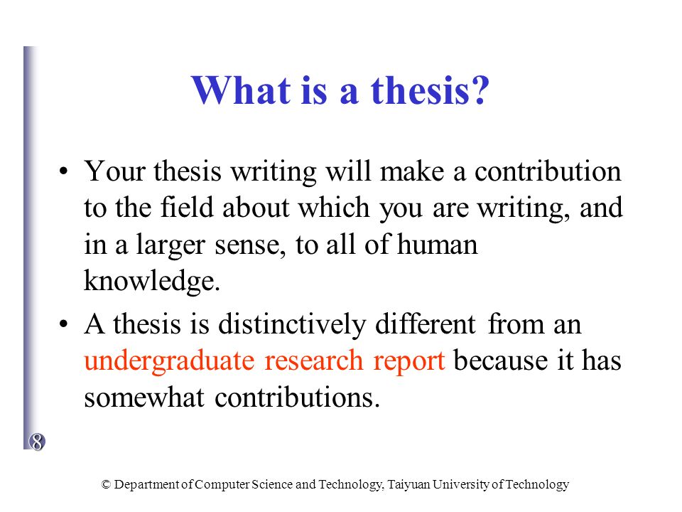 Science paper thesis