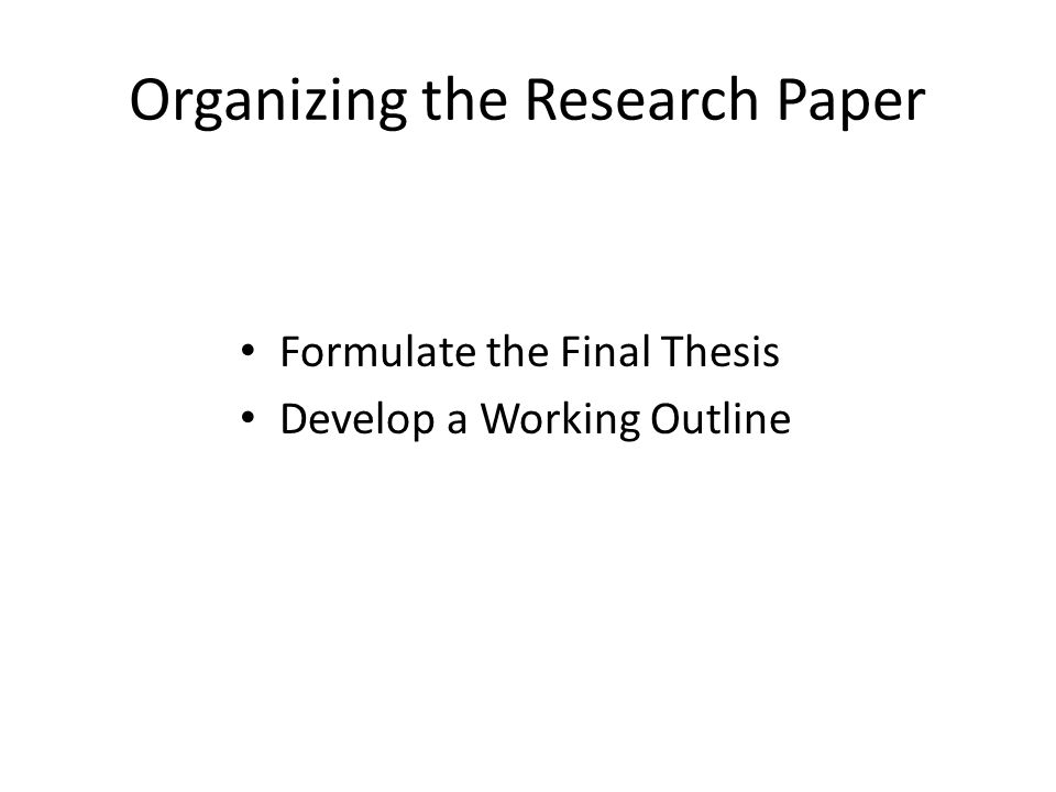 Library Research Paper