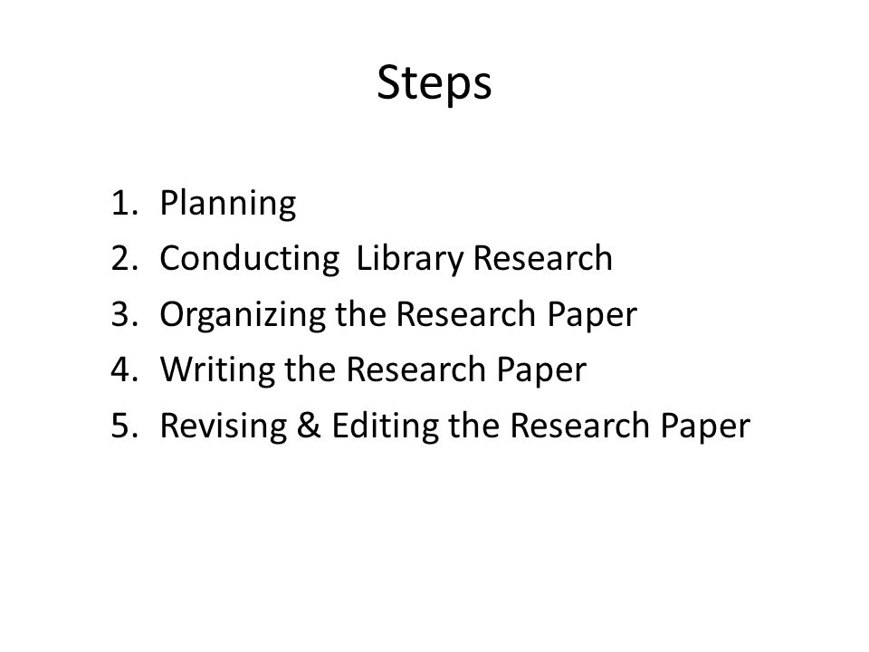 Organizing information for a research paper