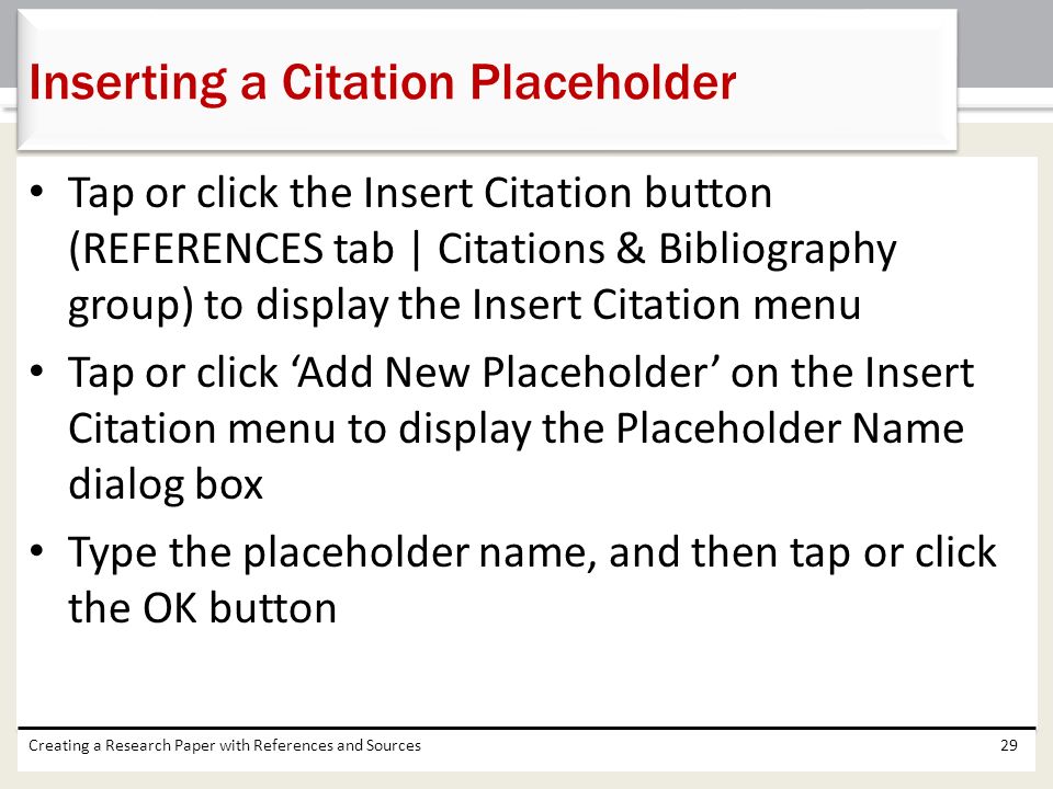 reference page for a research paper reference page for a research paper