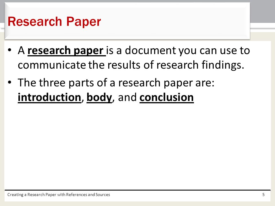 Research Paper Header