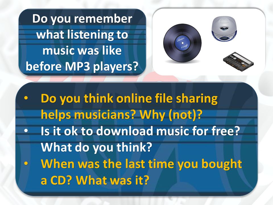 Do you think online file sharing helps musicians. Why (not).