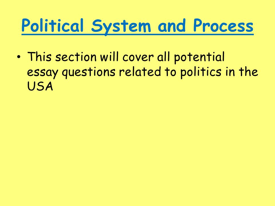 Politics Essay